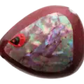 WHITE ABALONE RED GLITTER